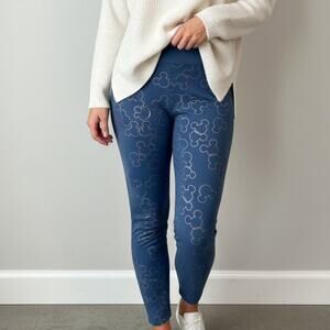 Disney Parks Blue Mickey Mouse Leggings in Blue Rose Gold - Size XL